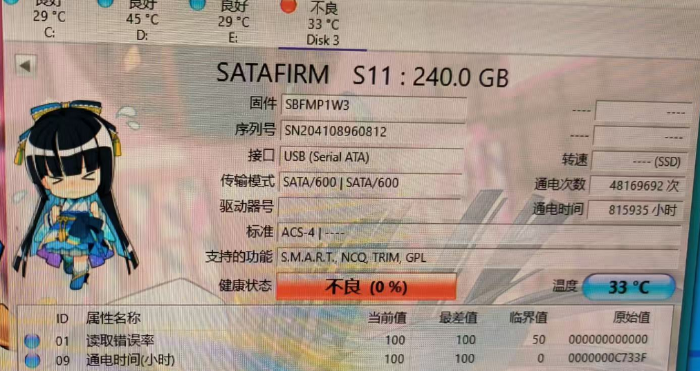 问题画面:固态硬盘损坏型号变 SATAFIRM S11 的解决方案.png 问题画面:固态硬盘损坏型号变 SATAFIRM S11 的解决方案.png